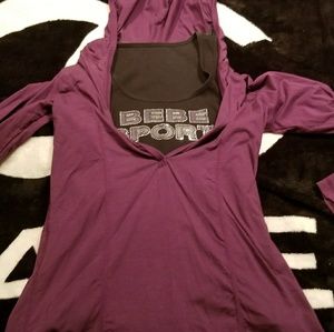 Tank with long sleeve hoodie atrached